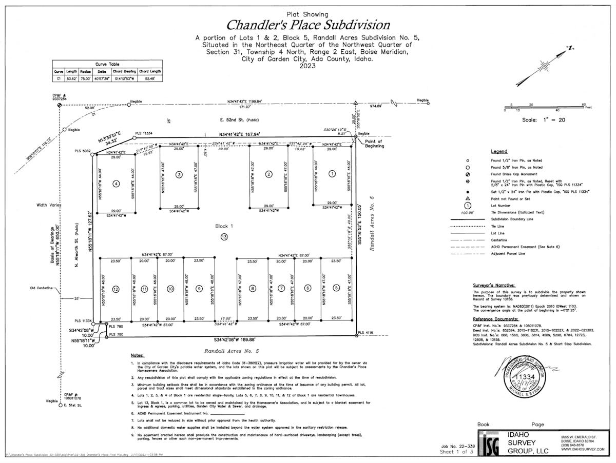 Chandler's Place site plan