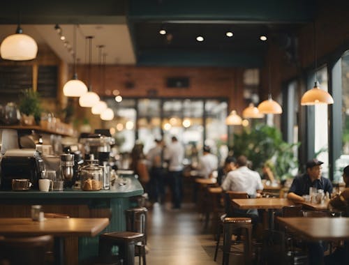 Restaurant interior.