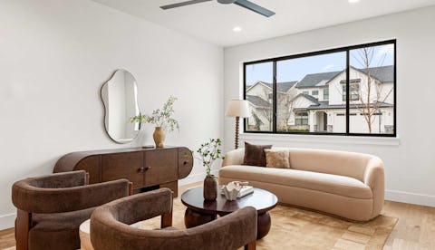 Victoria Commons living room seating.