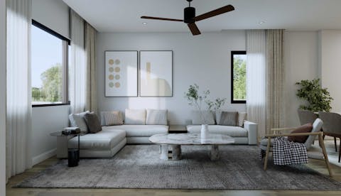 Victoria Commons living room.