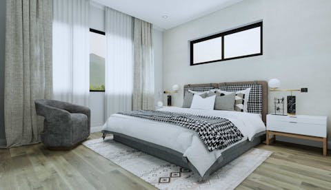 Victoria Commons primary bedroom.