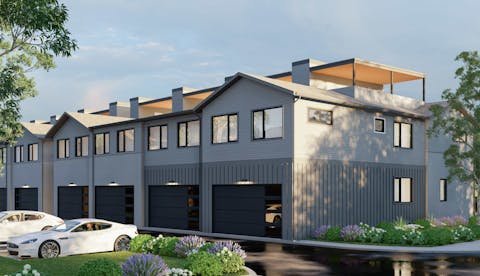 Victoria Commons rear exterior rendering.