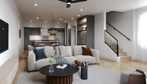 Victoria Commons townhome interior rendering