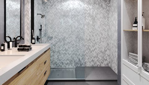 Victoria Commons townhome bathroom rendering